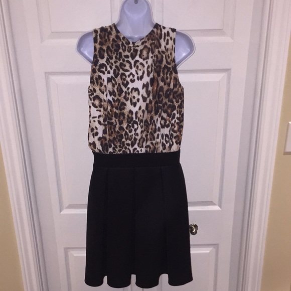 Jane Norman Dress Animal Blouson Skater Size 10 - Picture 8 of 12